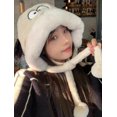 thumbnail image 1 of Zhengup Button Woolen Hat, Cute And Versatile, Keeping Warm In Winter. Plush Woolen Hat With Ear Protection, Crossbody, Version Of Sweet Lei Feng Hat, 1 of 9