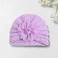 thumbnail image 2 of Splozh Preemie Baby Hats Cotton Baby Girls Turban Hats Cute Bow Caps Cute Headwraps for Toddlers Purple,One Size, 2 of 3