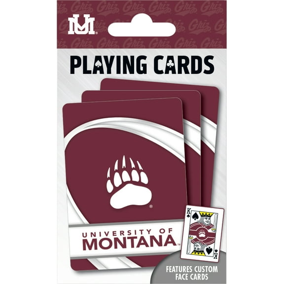 MasterPieces Officially Licensed NCAA Montana Grizzlies Playing Cards - 54 Card Deck for Adults