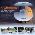 thumbnail image 5 of Rexing 4-Channel Dash Cam with Built-In Motion Sensor, App Control, WiFi, Front Rear & Side Cameras, Vehicle Driving Recorder, 5 of 12