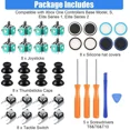 thumbnail image 2 of 37 Pcs Analog Joysticks Repair Kit Compatible with Xbox One Controllers, Include Bumper Buttons Replacement Thumbstick Hat Silicone Hat Covers with Screwdriver Parts, 2 of 6