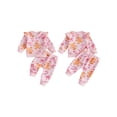 thumbnail image 2 of Cjfdfy Toddler Baby Girl Christmas Outfits Gingerbread Man Print Long Sleeve Ruffle Sweatshirt And Pants Infant Cute My Christmas Fall Winter Outfit 0-3Y, 2 of 9