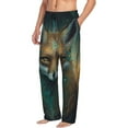 thumbnail image 2 of Daiia Vintage Pattern Fox Men's Sleep Pant with Pockets and Drawstring,Pajama Pants-Medium, 2 of 9