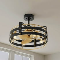 Sewell Collection 24-in. Three-Blade Matte Black Modern Ceiling Fan