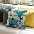 thumbnail image 3 of BCIIG Blue Bird White Flowers Short Plush Pillowcase for Home 22x22in, 3 of 5