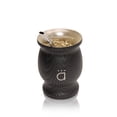 thumbnail image 3 of Kalmateh Traditional Yerba Mate Gourd- Modern 8.6 oz Mate Cup- Double Walled 18/8 Stainless Steel - Includes Bombilla and Cleaning Brush (Galactic Black), 3 of 6
