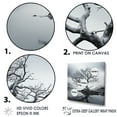 thumbnail image 3 of Designart "Stormy Gray Emotional Treescape" Tree Monochrome Floater Framed Canvas Prints, 3 of 5