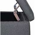 thumbnail image 5 of MAYPEX 29'' Indoor Ottoman Rectangular Storage Ottoman Coffee Table Seat Smooth Hinge Lid Storage Bench for Living Room, Bedroom, Office, Grey, 5 of 13
