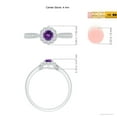 thumbnail image 5 of ANGARA Natural 0.25 Ct. Amethyst with Diamond Halo Ring in 14K White Gold for Women (Ring Size: 3.5), 5 of 10