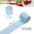 thumbnail image 2 of Handmade Fringe Cotton Ribbon Cotton Frayed Fringe Fabric Ribbons for Crafts Flower Bouquet Gift Wrapping Light Blue, 2 of 6