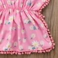 thumbnail image 5 of Nituyy Robe de Plage pour Bébé Fille à Imprimé Floral avec Pompons et Franges, par-Dessus de Maillot de Bain, 5 of 5
