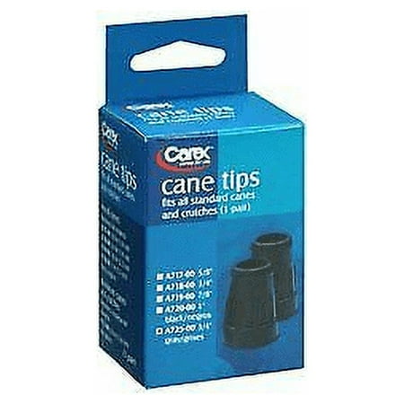 Carex Cane Tips 3/4 Inch-2 each Grey, Pack of 2
