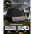 thumbnail image 6 of VEVOR Golf Cart Cover, Full Coverage 2+2/4 Passenger Golf Cart, 420D Waterproof Oxford Fabric Club Car Cover Fits Most Carts Club Car, Yamaha, EZGO, Honda, Silver-Coated Layer & Three Zipper Doors, 6 of 9
