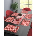 thumbnail image 5 of Valentines Placemats Red Love Heart Valentines Day Place Mats for Dining Room Plaid Stripe Washable Table Mats for Kitchen Dining Decorations Set of 4, 5 of 6