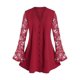 thumbnail image 1 of Más el tamaño del cordón de la manga de Bell jaretas Ronda Hem de la blusa Rosegal Blusas Tallas Grandes, 1 of 4