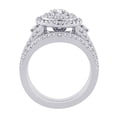 thumbnail image 3 of KATARINA Halo Diamond Engagement Ring with Matching Band in 14K White Gold (1 1/4 cttw, G-H, I1-I2), 3 of 5