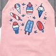 thumbnail image 3 of Instant Message - Fourth Of July Desserts - Toddler & Youth Girls Raglan Graphic T-Shirt, 3 of 5