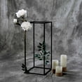 thumbnail image 2 of Efavormart 2 Pack - 12” Rectangular Matte Black Metal Wedding Flower Stand, Geometric Centerpiece Vases for Wedding Party Dinner Centerpiece, Restaurant Hotel Decoration, 2 of 9