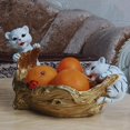 thumbnail image 3 of Adorables estatuas de tigres, adornos para el hogar, llaveros, esculturas de tigres. blanco, 3 of 9