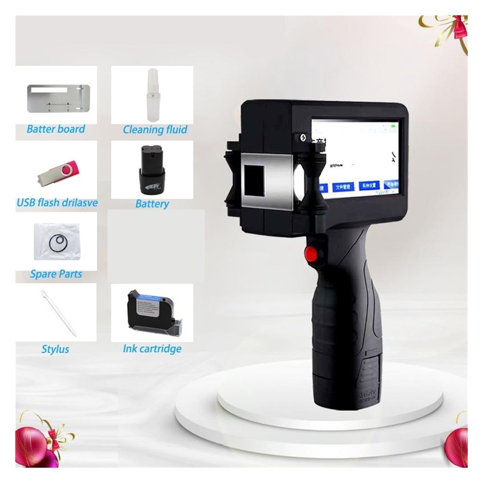 12.7mm Variable QR Barcode Digital Sign Label Portable Handheld Thermal Smart Inkjet Printer ,Versatile Surface Compatibility