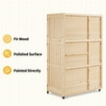 thumbnail image 3 of MCombo Large Wooden Cat House Villa, Luxury Triple Cat Condo with Scratching Pad, Cat Shelter Indoor for Cats/Kittens CT32, 3 of 7