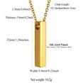 thumbnail image 4 of FindChic Urn Necklaces for Ashes Women Gold Plated Vertical Bar Pendant Necklace Stainless Steel Waterproof Cremation Urn Jewelry with Funnel Birthday Mothers Day Gifts for Mom Her Wife, 4 of 7