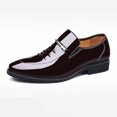 thumbnail image 6 of Tawop Men Dress Shoes Faux Leather Casual Comfy Fashion Brown Size:6.5, 6 of 9