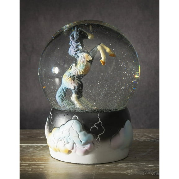 Trail Of Painted Ponies Western Dark Weather Storm Fury Horse Water Globe Decor