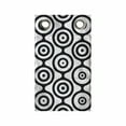 thumbnail image 1 of Abstract Art Hanging Pocket Organizer, Spiral Geometric Circles Inner Dots and Ring Shaped Round Stripes, Printed Polyester Storage Bag with Pockets, 9" x 27", Charcoal Grey and White, 1 of 2