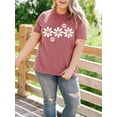 thumbnail image 7 of XCHQRTI Daisy T Shirts Women Plus Size Graphic Tshirts Casual Short Sleeve Oversized Tee, 7 of 7