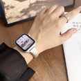 thumbnail image 2 of for Apple Watch 38/40/41/42mm(Series11 10) Band, Women Girls Luxury Water Ripple Metal Bracelet, Elegant Replacement Wristband for iWatch Series 11 10 9 8 7 6 5 4 3 2 1 SE321, Black, 2 of 8