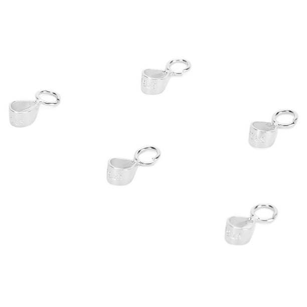 925 Sterling Silver Slider Pendant Clasp for Necklace, 5pcs
