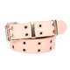 thumbnail image 2 of Minnieouse Cinturón de moda con cadena Punk para mujer, cinturón ajustable con ojal de doble/ única con cadena de ojal, cinturones decorativos, Cinturones rosado sin cadena, 2 of 6