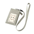 thumbnail image 2 of Zoxiy PU Leather ID Badge Holder with Breakaway Lanyard,Retractable ID Badge Holder with 1 Clear ID Window 1 Credit Card Slot,Perfect For Workplaces,Conferences,Gyms,Travel,Office Supplies,Gray, 2 of 6