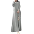 thumbnail image 5 of ZANZEA Women Full Sleeved Loose Casual Maxi Dress Kaftan Muslim Dresses, 5 of 5