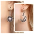 thumbnail image 3 of 2021 Wholesale Bohemia Sun And Moon Earrings Silver Color Crystal Drop Earrings Women Female Boho Fashion Jewelry Gift For Her, 3 of 10