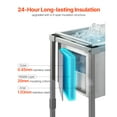 thumbnail image 6 of KFFKFF Rolling Cooler Cart for 32.8 Quart Cooler with Storage Shelf Portable Ice Chest Outdoor Beverage Cart Patio Party Cart, 6 of 9
