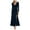 Navy, variant on OSOLU Women Solid Color New Evening Dress Form Fitting V-Neck With Side Ruffles Side Slit Long Sleeve Dress Soft Sundress Vacation 2025 Elegant Classy Dresses