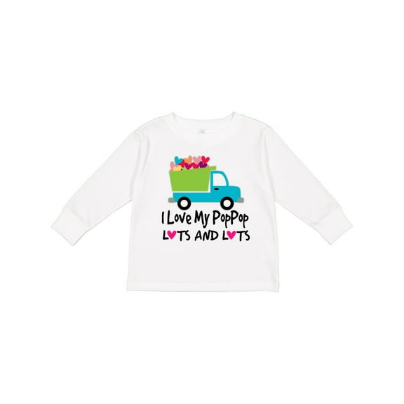 Inktastic I Love My Poppop Boys Long Sleeve Toddler T-Shirt