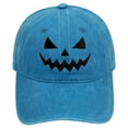 thumbnail image 1 of Visière pour Femmes et Hommes Citrouille Brodée Lavée Rétro Douce Chapeau de Baseball Halloween Personnalité Hommes et Femmes Chapeau de Soleil Décontracté, 1 of 4