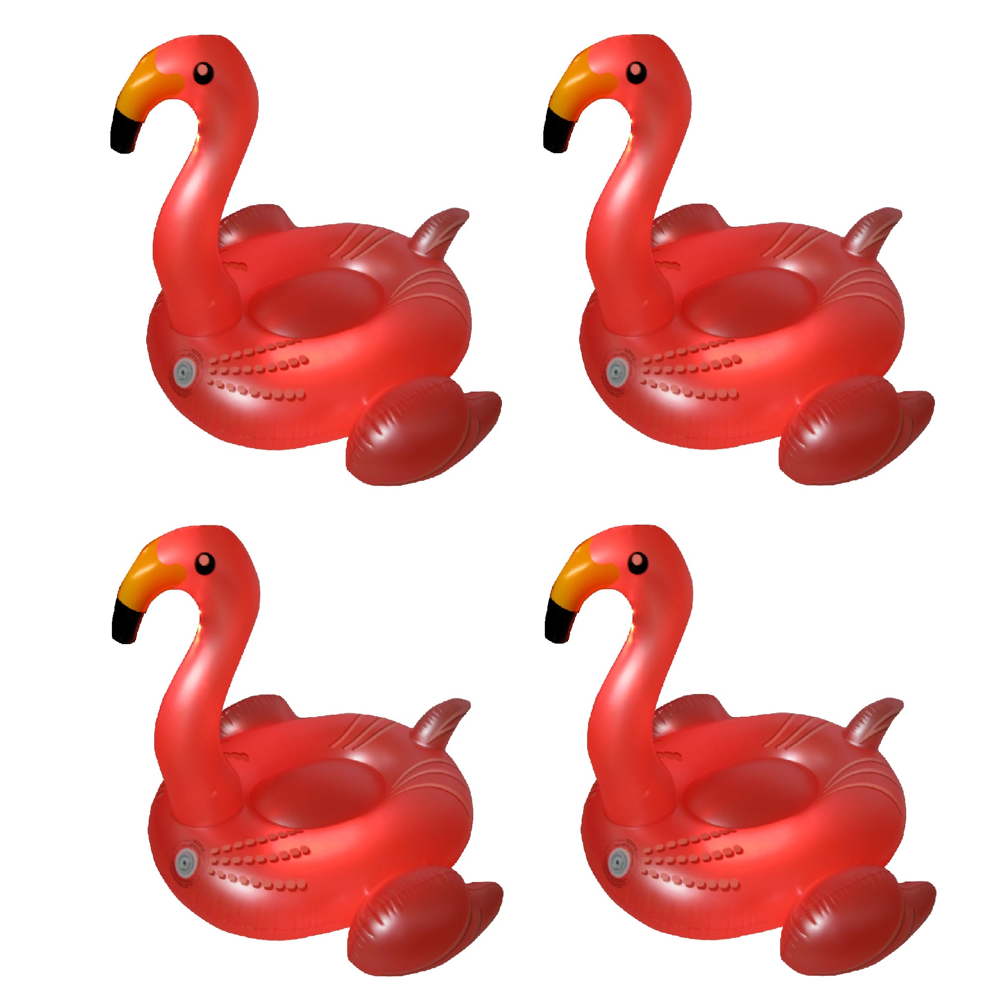 Swimline 75Inch Giant Inflatable LED LightUp Flamingo Pool Float (4