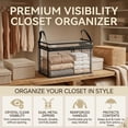 thumbnail image 5 of Large Heavy-Duty Thick Plastic Clear Storage Bag for Clothes,Moving with Zipper Tote Bins Lids Packing Boxes College Extra Container Dorm Organizers Handles Cubes Closet Guardar Supplies, 5 of 9