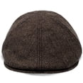 thumbnail image 2 of Walrus Hats End Game Brown Duckbill Flat Cap – Luxe Wool Blend 6-Panel Hat with Suede Underside & Stretch Fit – Classic 2 ¼" Brim for Stylish Comfort, 2 of 7