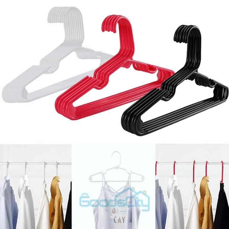 White Plastic Hangers Durable Slim Stylish New in Pack of 50 & 100