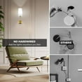thumbnail image 3 of Glitnous Battery Operated Wall Sconces Set of Two, Gold Wall Sconce Battery Operated with Remote, Not Hardwired Dimmable Battery Sconce with Bulb&Cable, Wireless Wall Light for Bedroom Living Room, 3 of 8