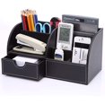 thumbnail image 1 of Leather Desk Organizer (Black), 1 of 5