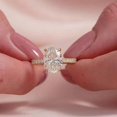 thumbnail image 4 of Jewelerix Hidden Halo Moissanite Proposal Ring Vermeil Yellow Gold Engagement Women Ring Oval Cut Pave Band Solitaire Wedding Ring, 4 of 6