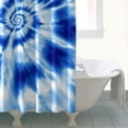 thumbnail image 4 of Blue Tie Dye Mandala Pattern Shower Curtain 72"x72" ,Bathroom Decorative Shower Curtains Set with 12 Hooks,Modern Waterproof Washable Shower Curtain, 4 of 6