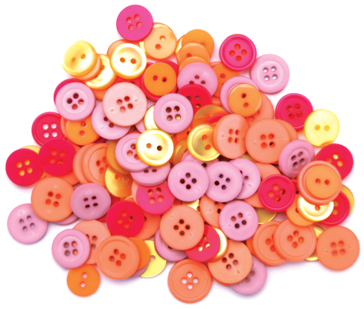 Favorite Findings Assorted Size & Color Basic Buttons, 130 Piece