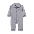 thumbnail image 2 of MEZZALL Baby Long Sleeve Pajamas Clothing Spring Fall Baby Home Onesie Children Clothing Breathable Loungewear, Light Gray, 12-18 Months, 2 of 8